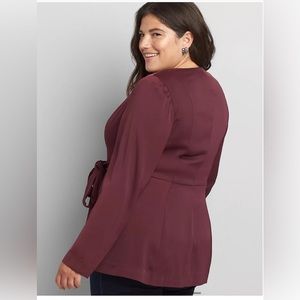 NWT Lane Bryant size 20 burgundy blazer